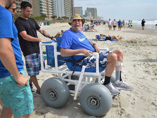 beach communities offer special wheelchairs